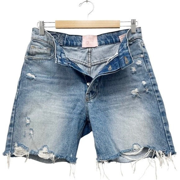 Revice 90s Cutoff Women's Shorts Size 29 Monica Wash Distressed Denim Button Fly - Picture 2 of 10